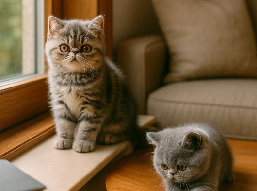 Dişi ve erkek Exotic Shorthair şirin yavrularımız