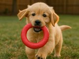Oyuncu dişi Golden Retriever yavrumuz çok tatlı